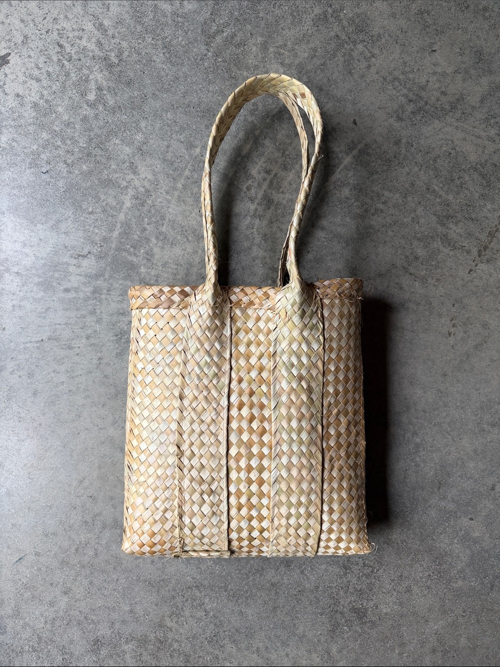 Handwoven Natural Straw Market Bag